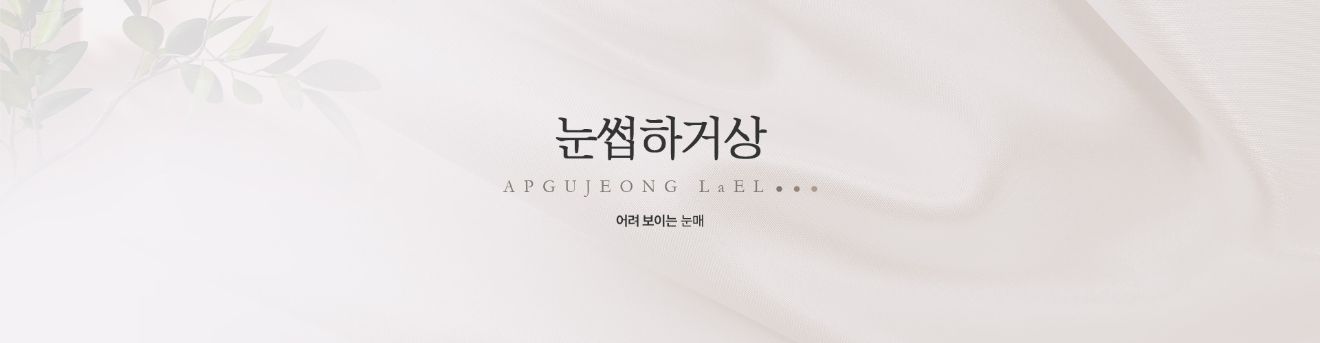 눈썹하거상 키비주얼