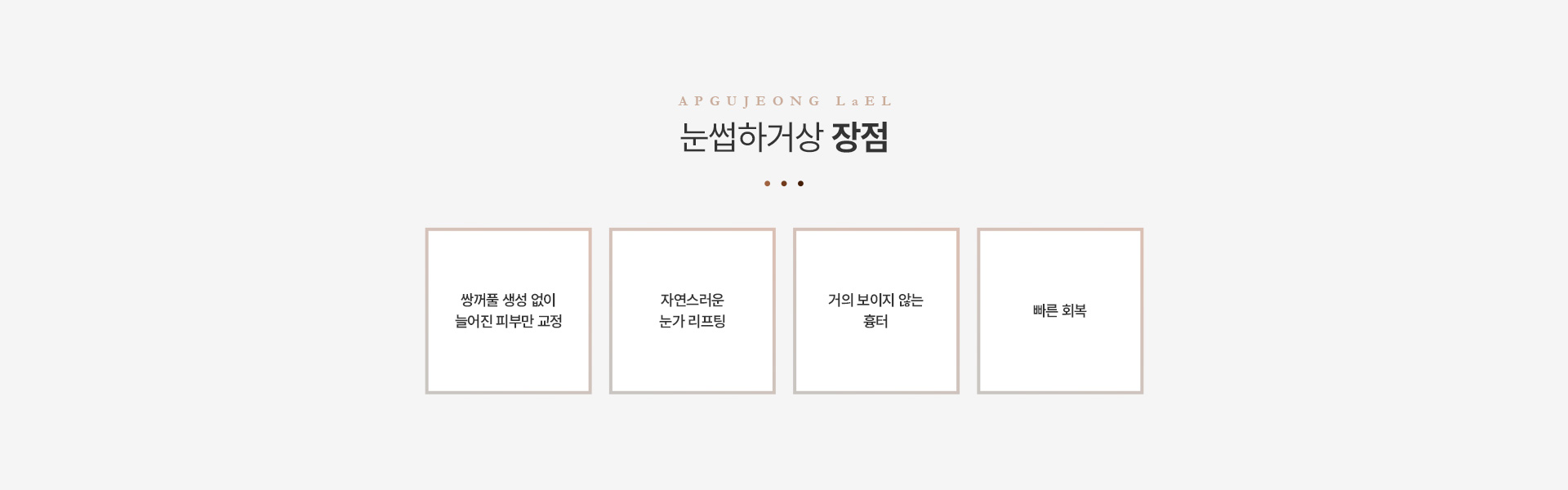 눈썹하거상 장점