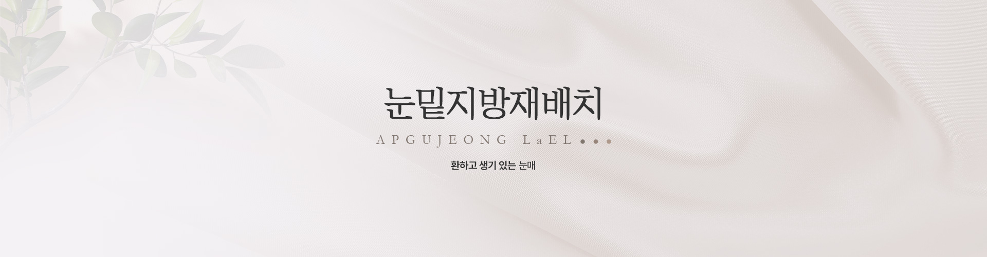 눈밑지방재배치 키비주얼